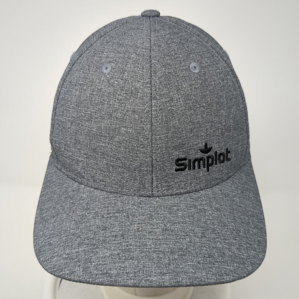 Simplot Spell Out Snapback Hat Gray One Size Flex… - image 2